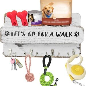 Dog Walking Essentials Set with White Rack